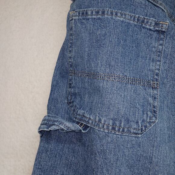Wrangler Mens Carpenter Jean‎ Shorts Size 44R Relaxed Fit Blue Denim Cotton - Picture 7 of 9